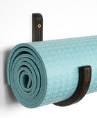 Дерев'яний гачок для килимка для йоги, колір чорний